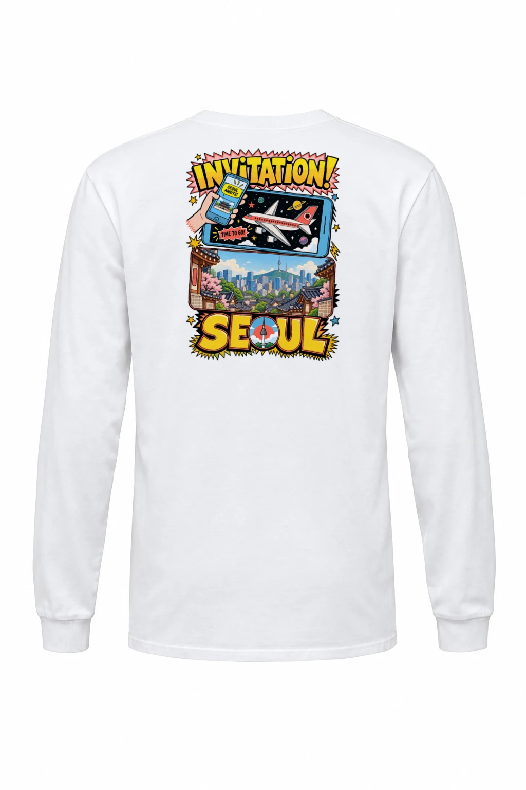 "Seoul Awaits" Unisex Longsleeve T-shirt | Gildan 2400
