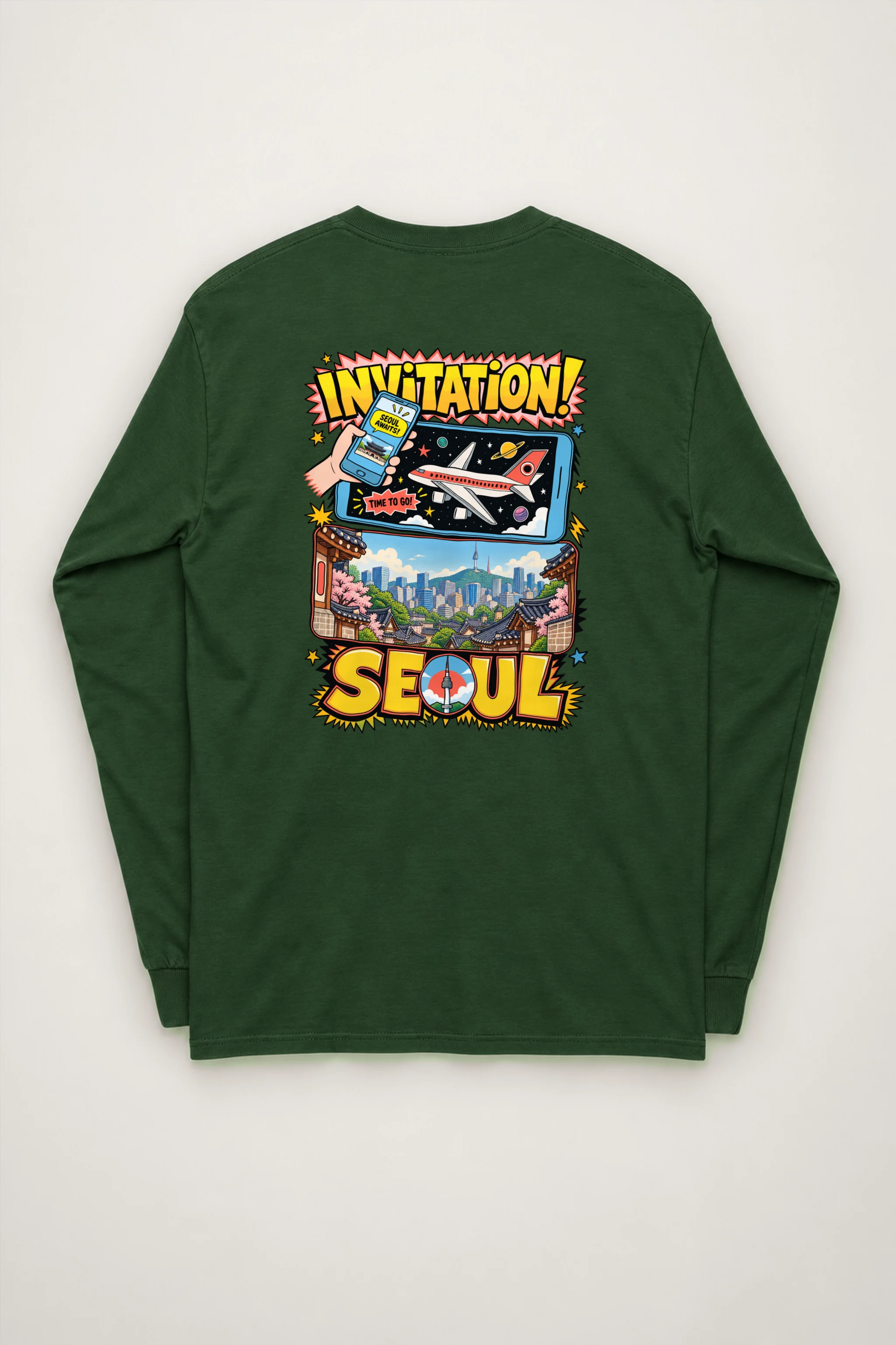"Seoul Awaits" Unisex Longsleeve T-shirt