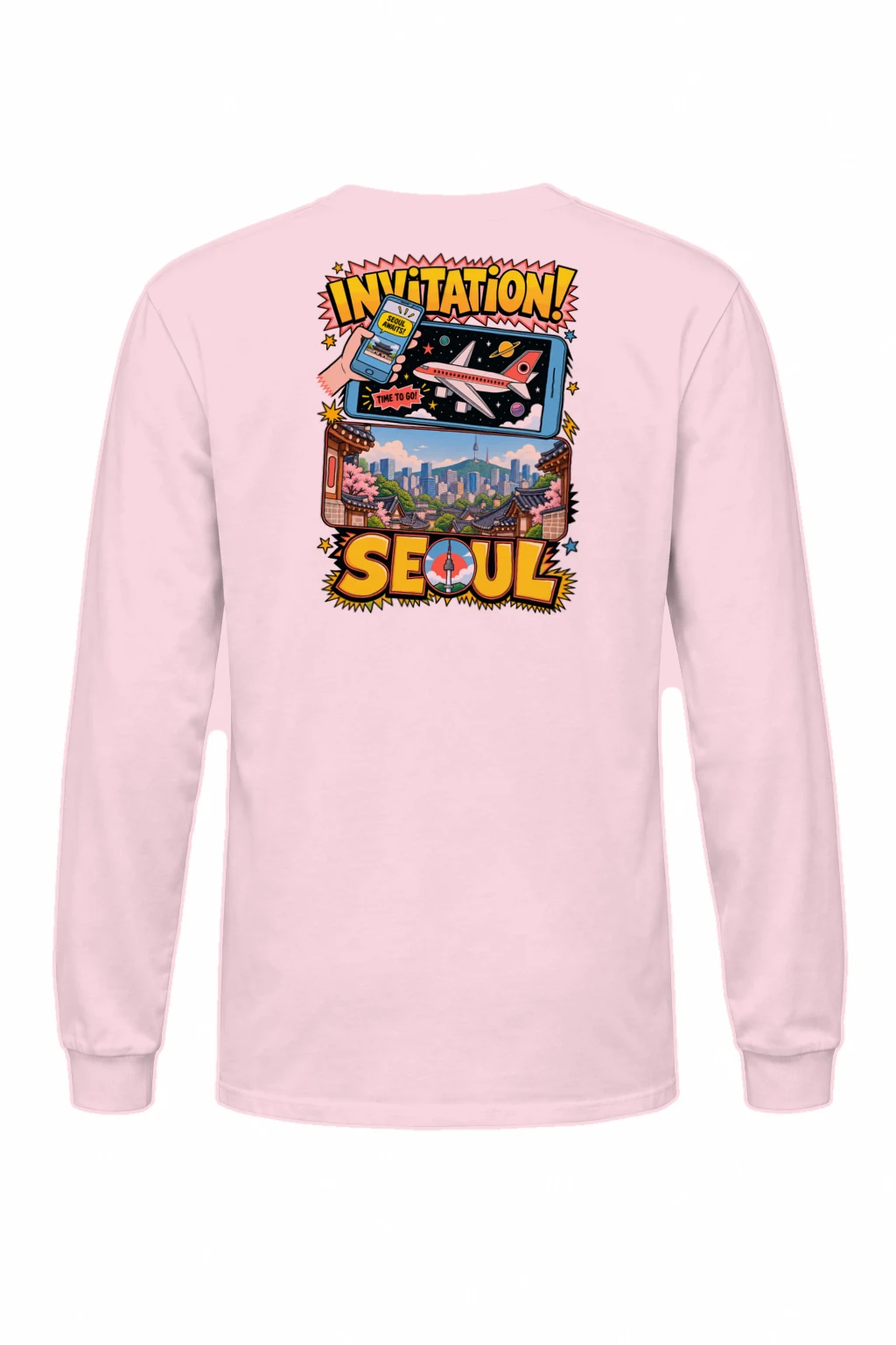 "Seoul Awaits" Unisex Longsleeve T-shirt | Gildan 2400