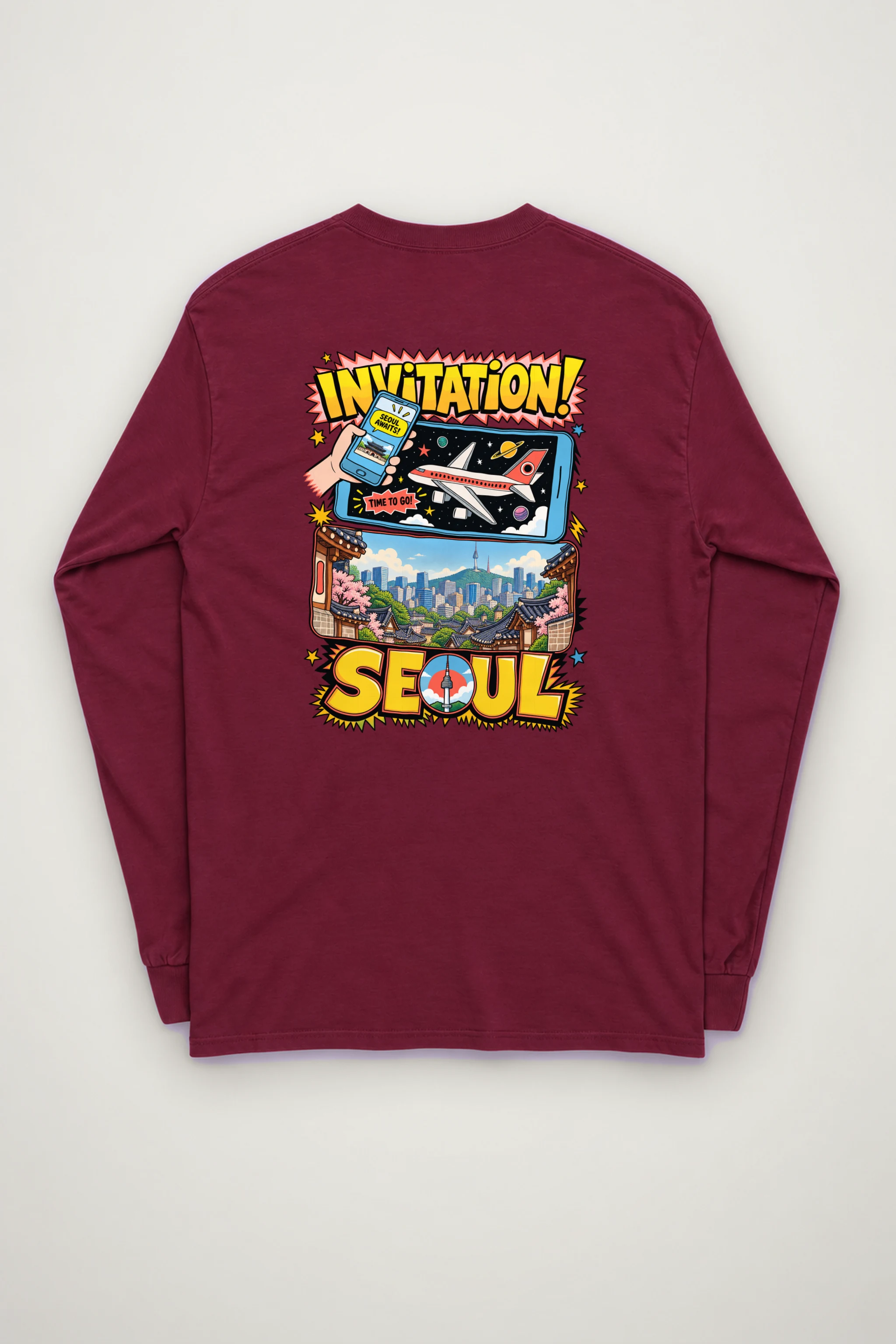 "Seoul Awaits" Unisex Longsleeve T-shirt