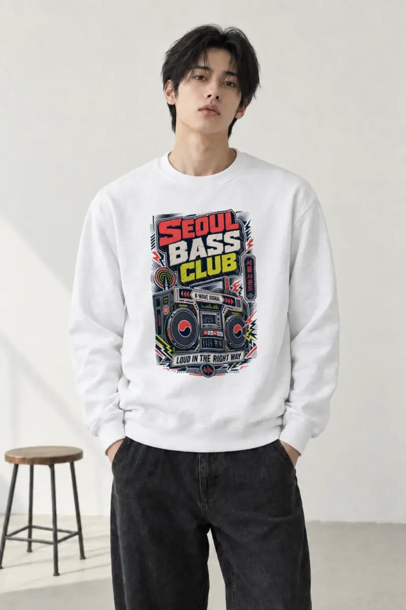 "Seoul Bass Club" Heavy Blend Unisex Crewneck Sweatshirt