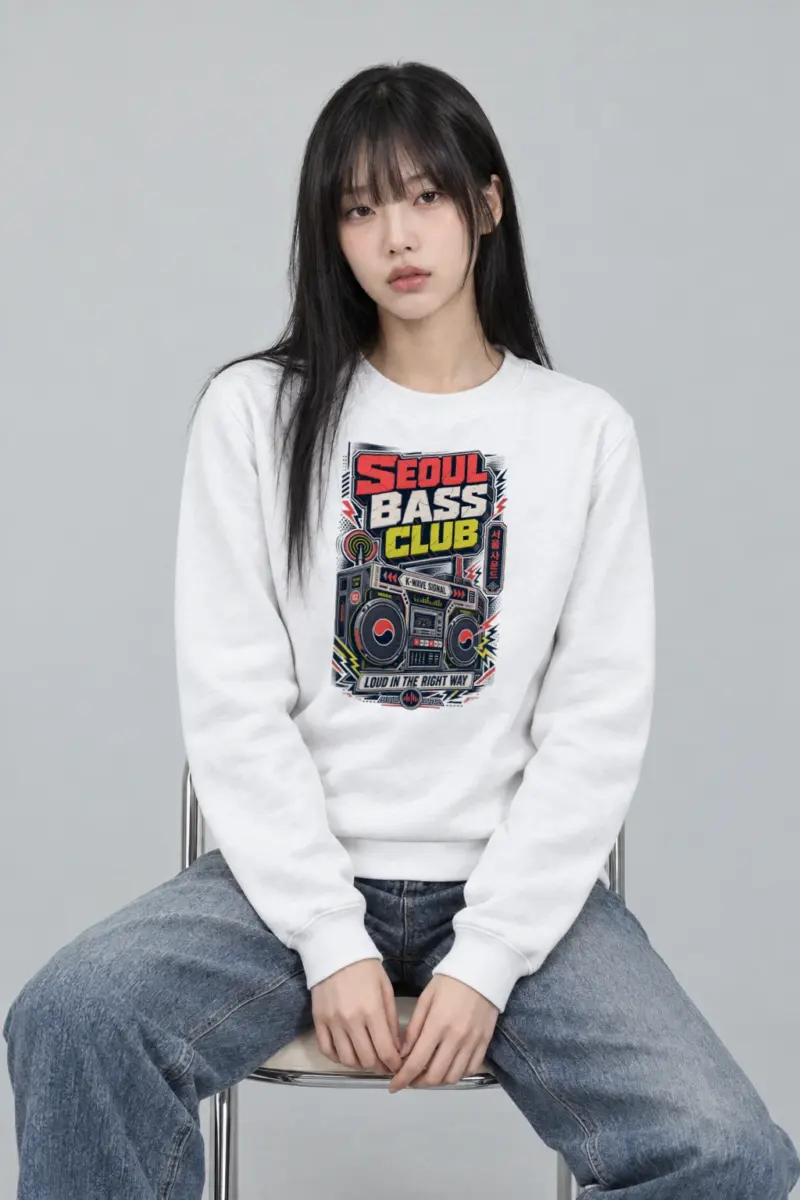 "Seoul Bass Club" Heavy Blend Unisex Crewneck Sweatshirt