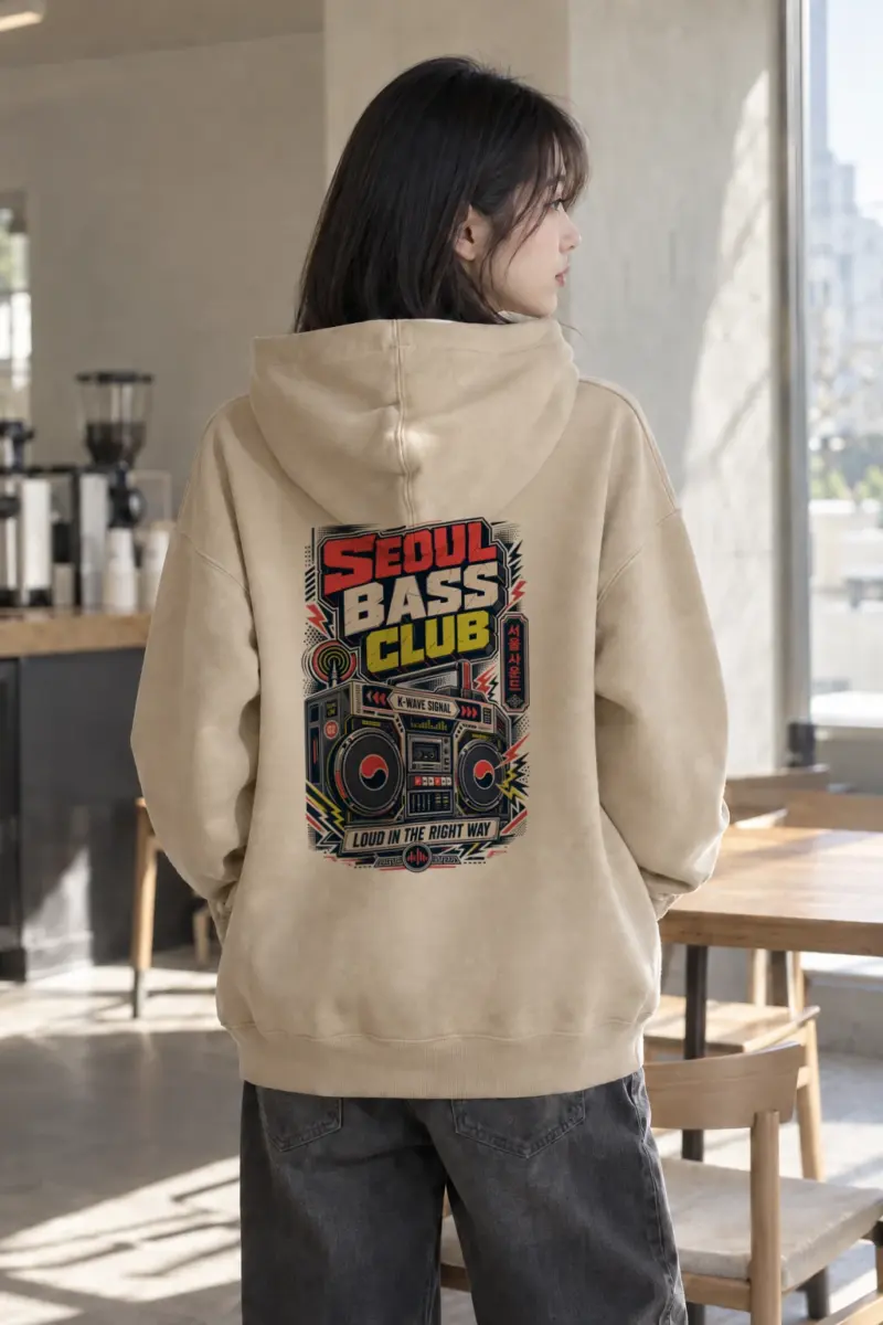 "Seoul Bass Club" Heavy Blend Unisex Pullover Hoodie | Gildan 18500