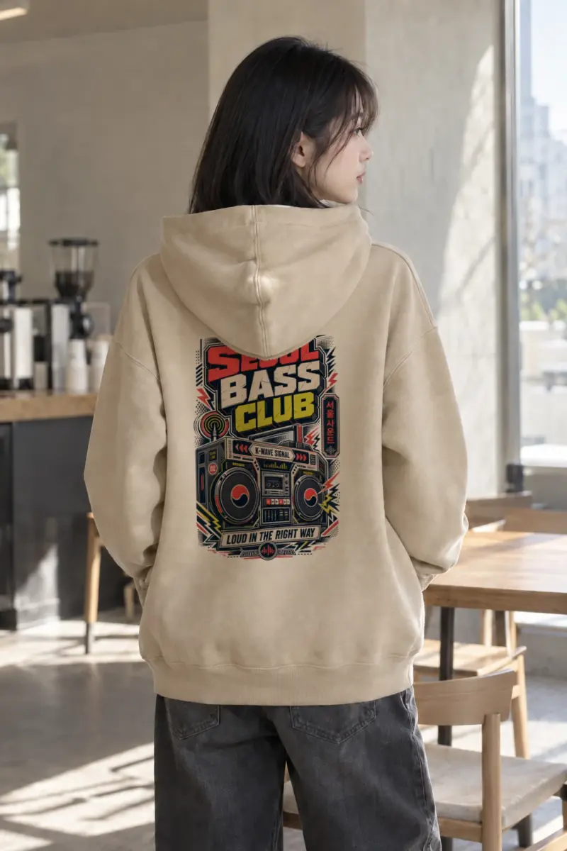 "Seoul Bass Club" Heavy Blend Unisex Pullover Hoodie | Gildan 18500