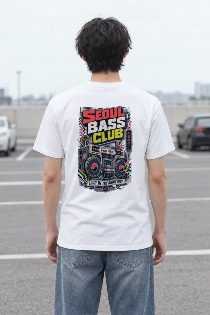 "Seoul Bass Club" Heavyweight Unisex Crewneck T-shirt