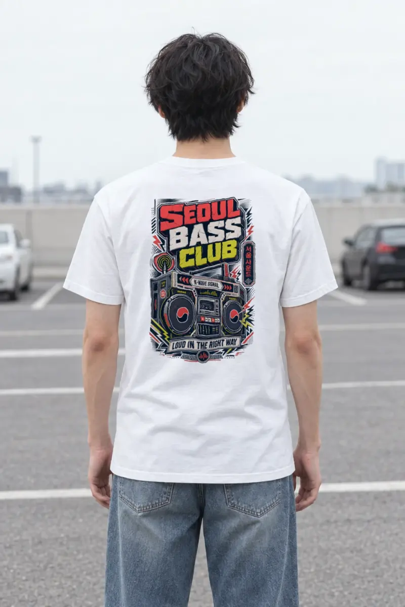 "Seoul Bass Club" Heavyweight Unisex Crewneck T-shirt