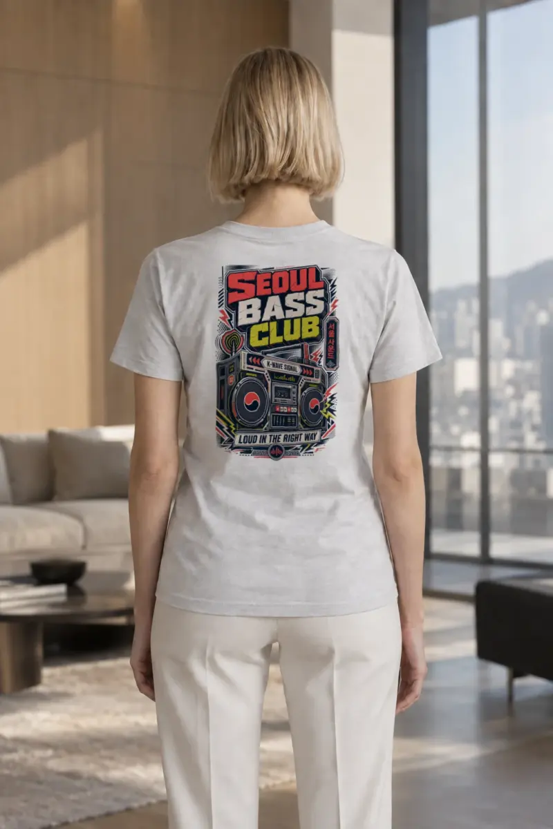 "Seoul Bass Club" Heavyweight Unisex Crewneck T-shirt | Gildan 5000