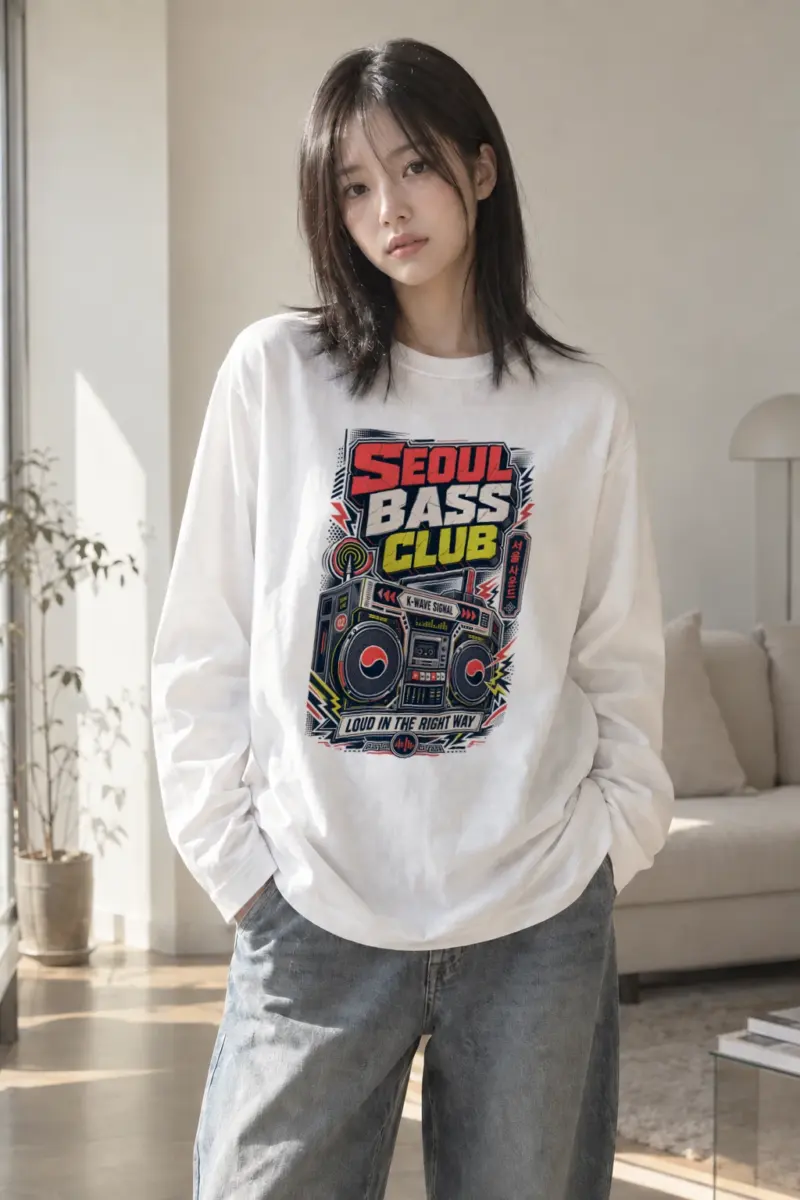 "Seoul Bass Club" Unisex Longsleeve T-shirt | Gildan 2400
