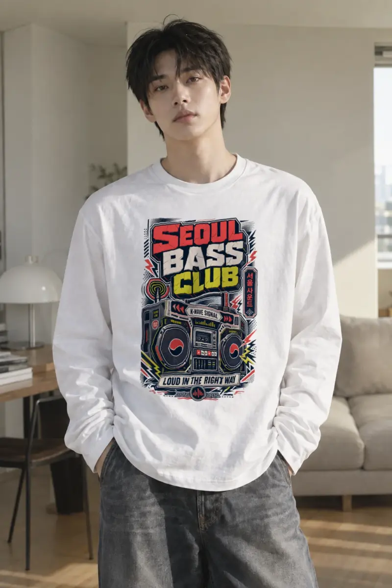"Seoul Bass Club" Unisex Longsleeve T-shirt | Gildan 2400