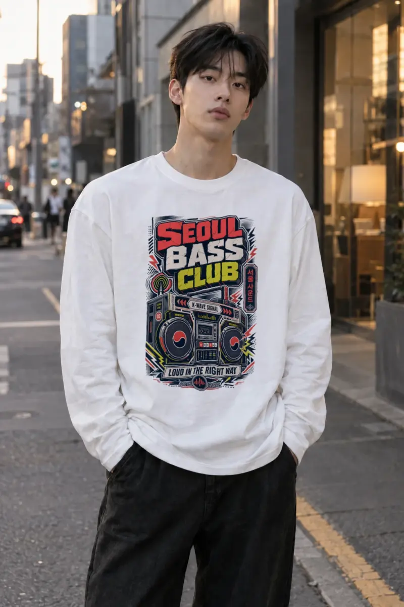 "Seoul Bass Club" Unisex Longsleeve T-shirt | Gildan 2400