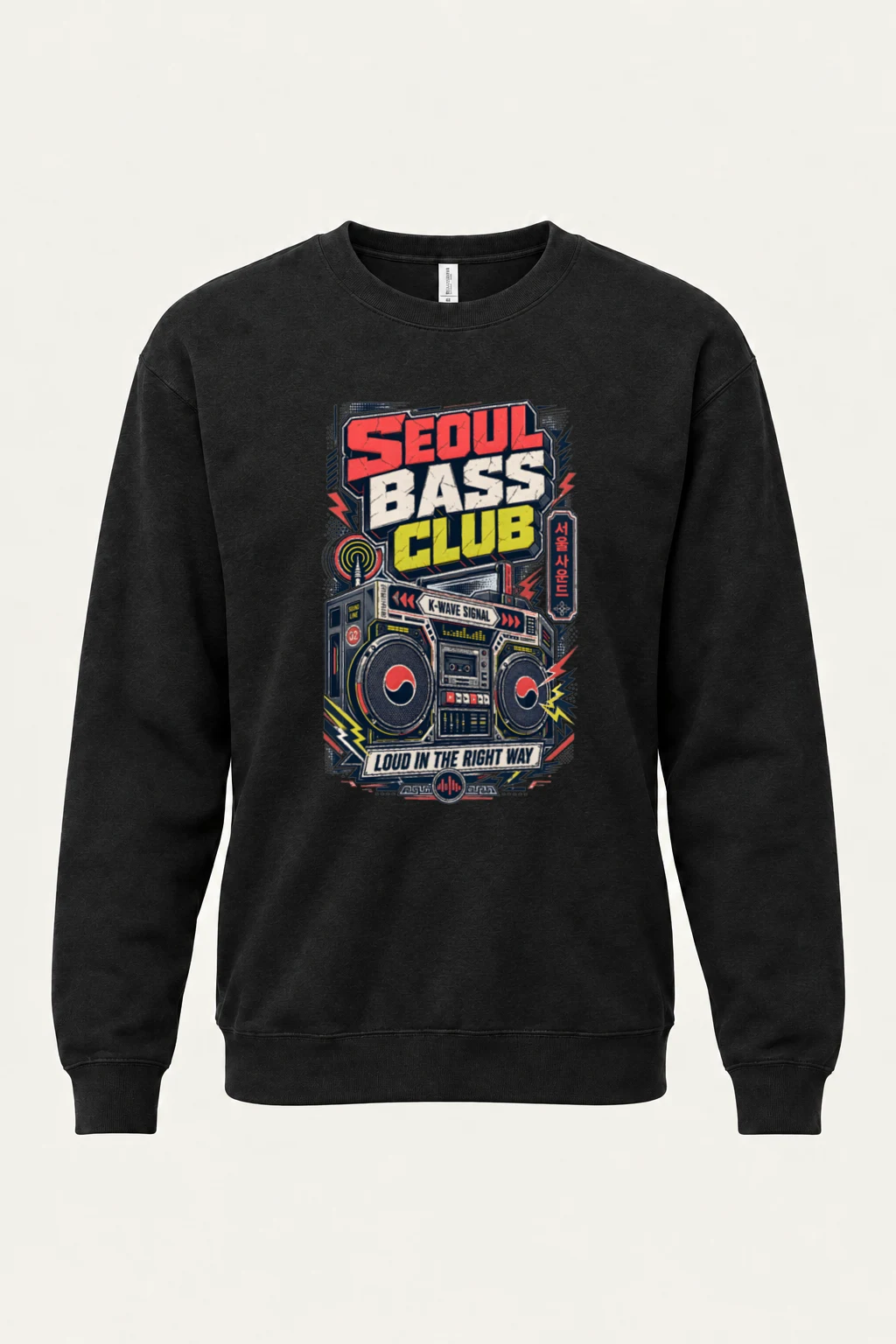 "Seoul Bass Club" Unisex Sponge Fleece Crewneck Sweatshirt | Bella + Canvas 3901