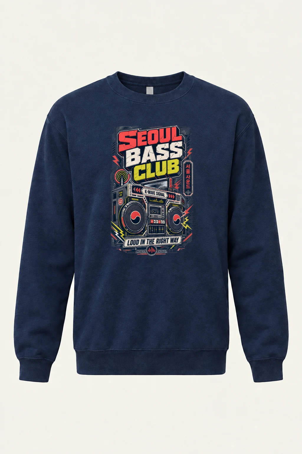 "Seoul Bass Club" Unisex Sponge Fleece Crewneck Sweatshirt | Bella + Canvas 3901