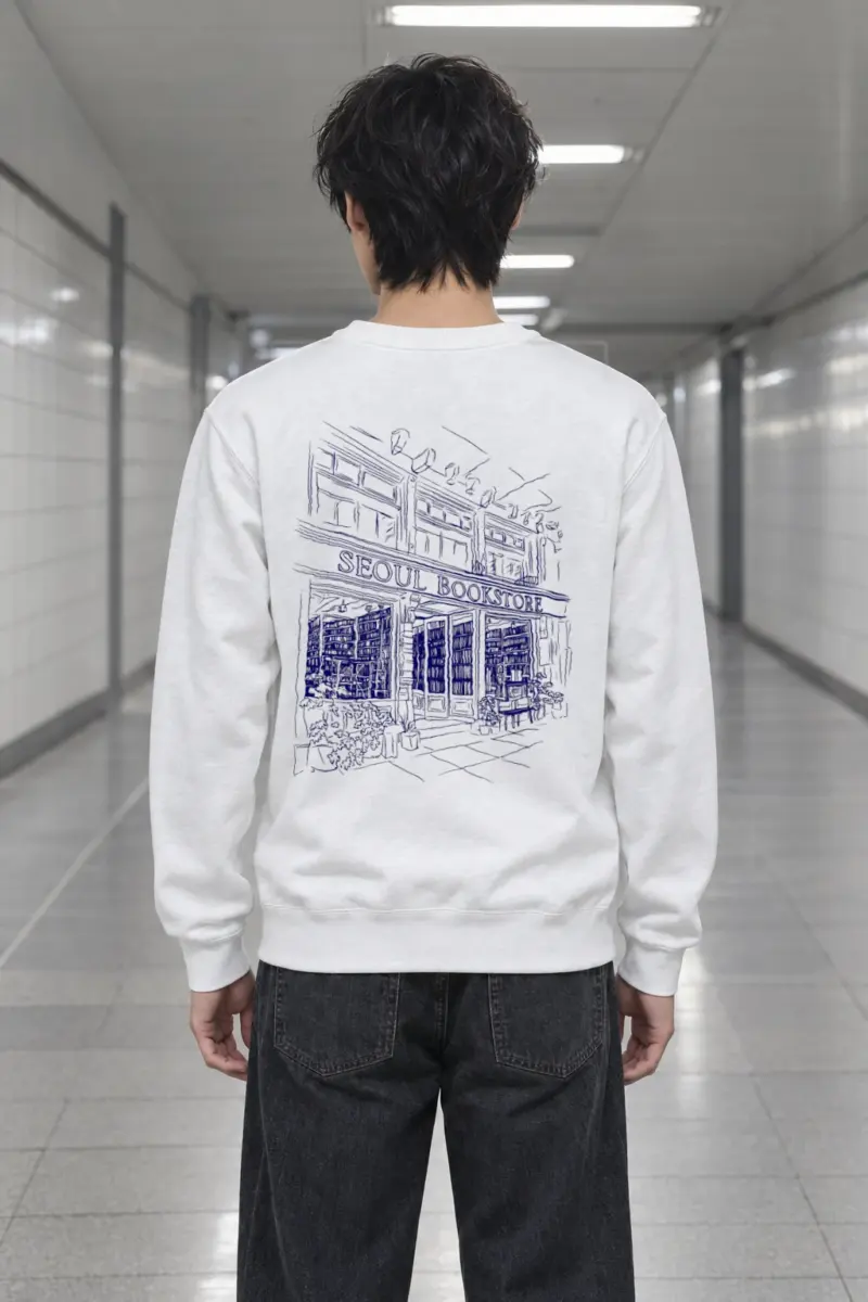 "Seoul Bookstore" Heavy Blend Unisex Crewneck Sweatshirt