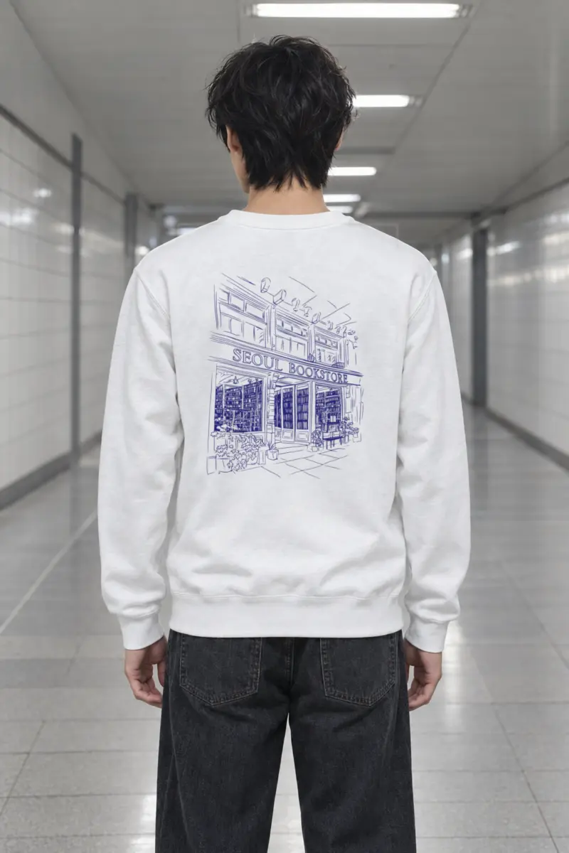 "Seoul Bookstore" Heavy Blend Unisex Crewneck Sweatshirt