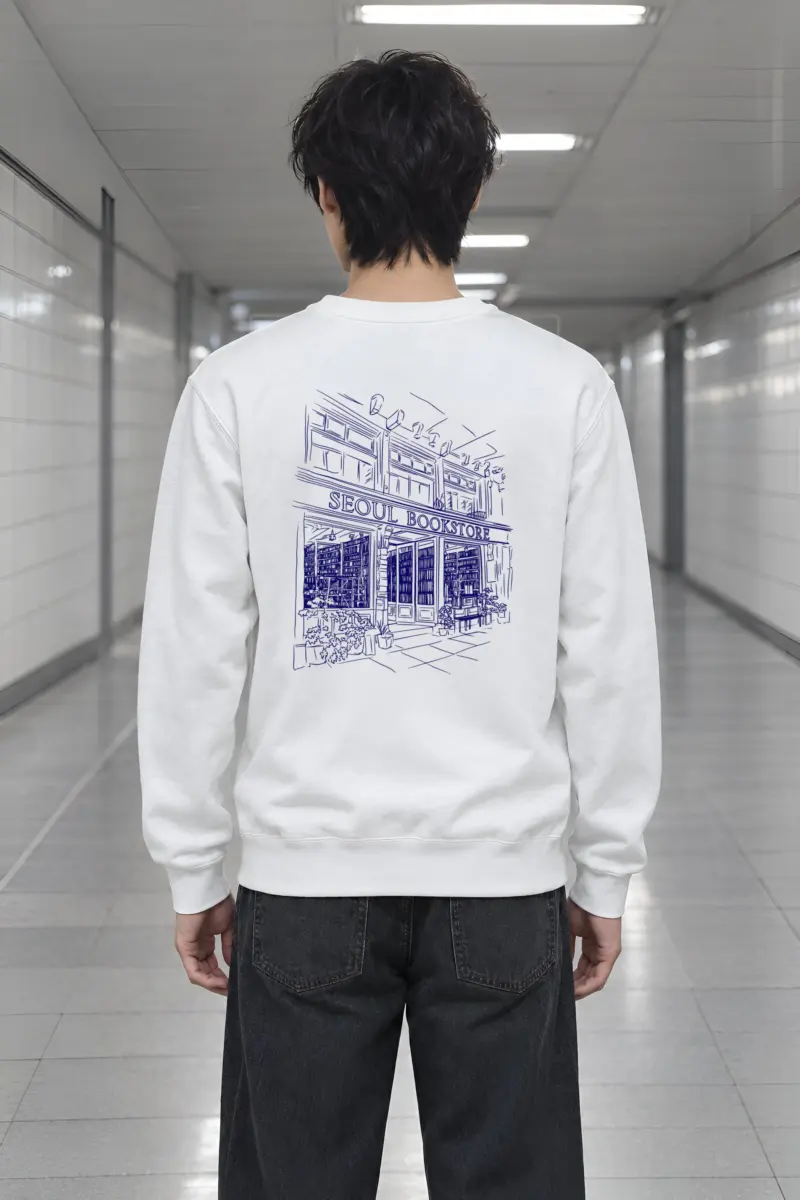 "Seoul Bookstore" Heavy Blend Unisex Crewneck Sweatshirt