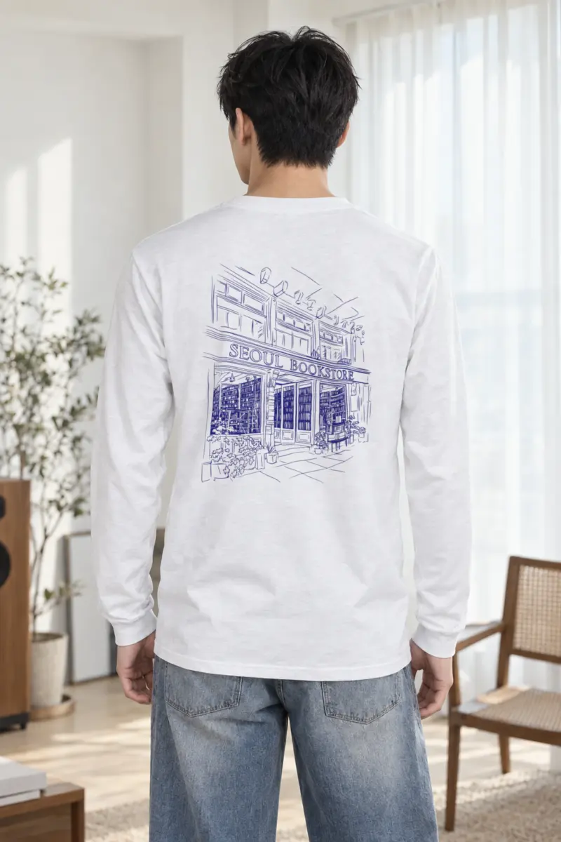 "Seoul Bookstore" Unisex Longsleeve T-shirt