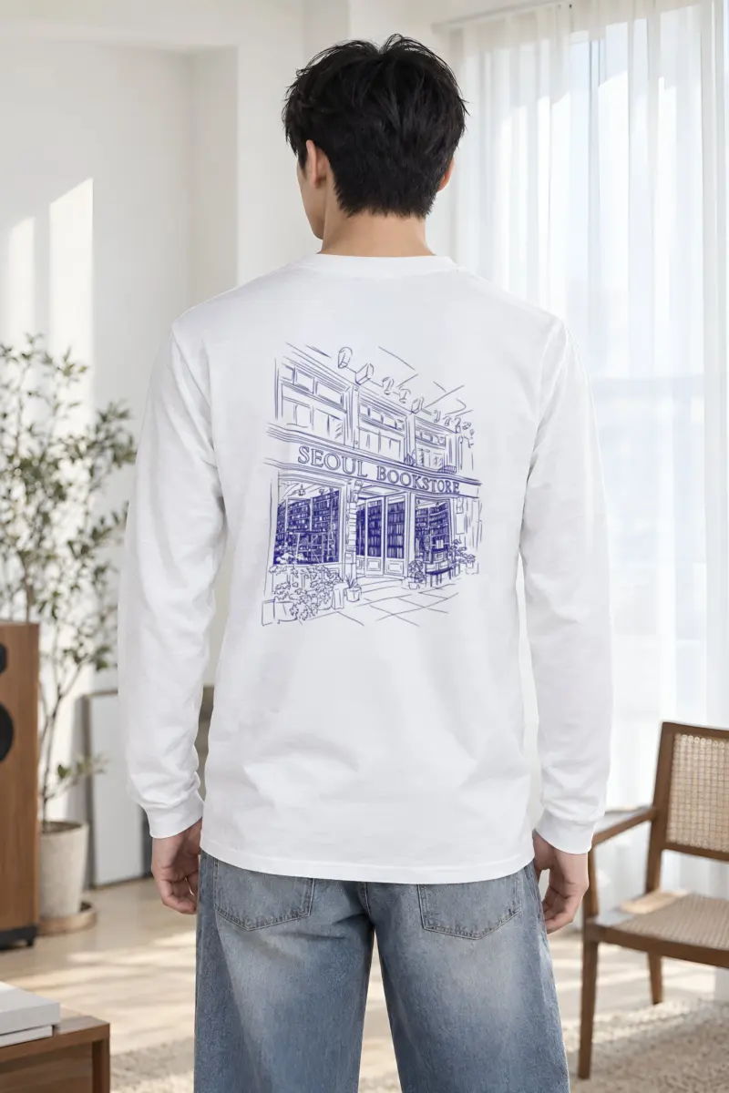 "Seoul Bookstore" Unisex Longsleeve T-shirt