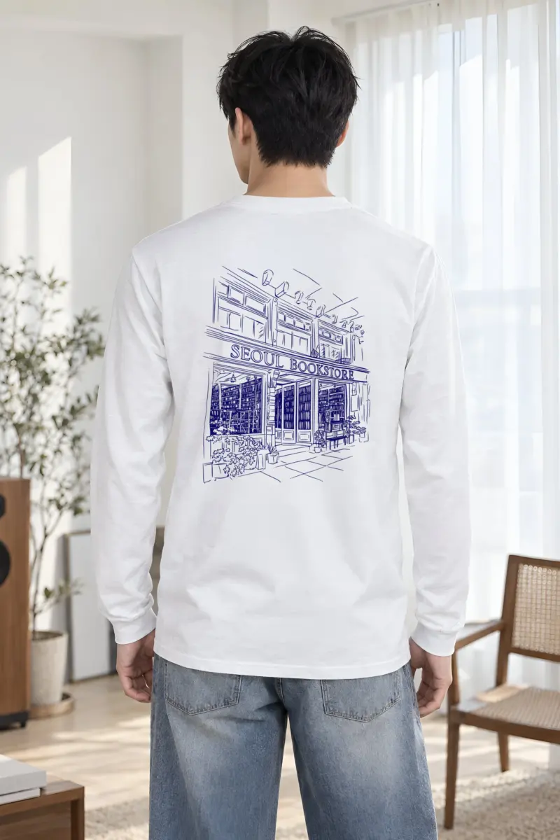 "Seoul Bookstore" Unisex Longsleeve T-shirt