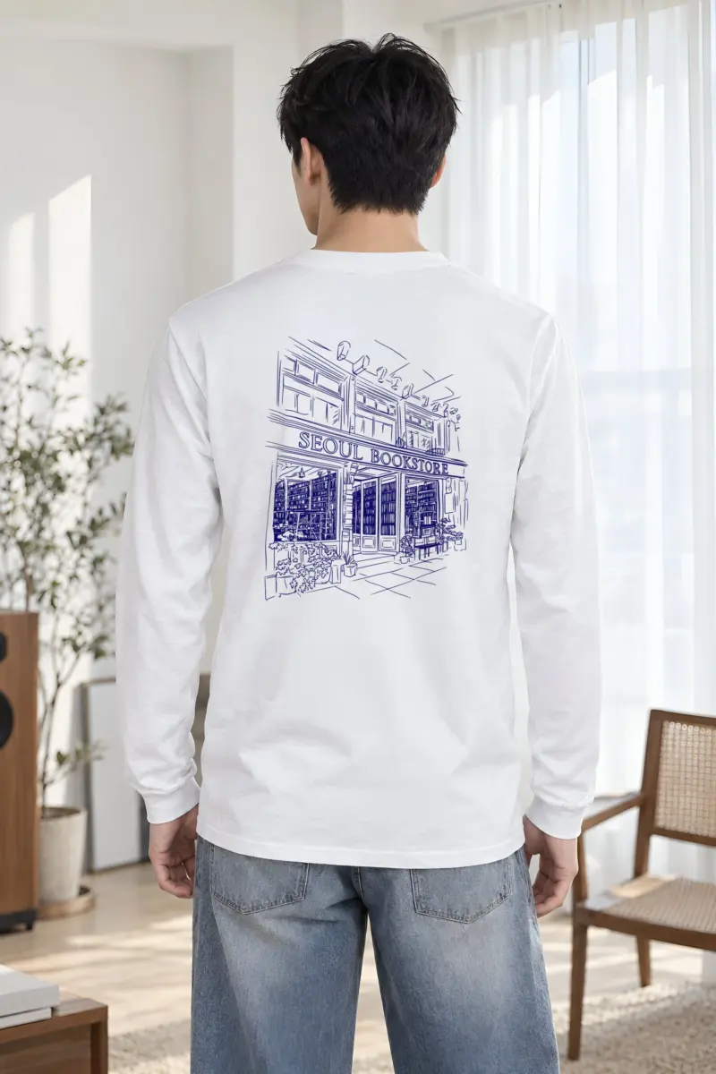 "Seoul Bookstore" Unisex Longsleeve T-shirt