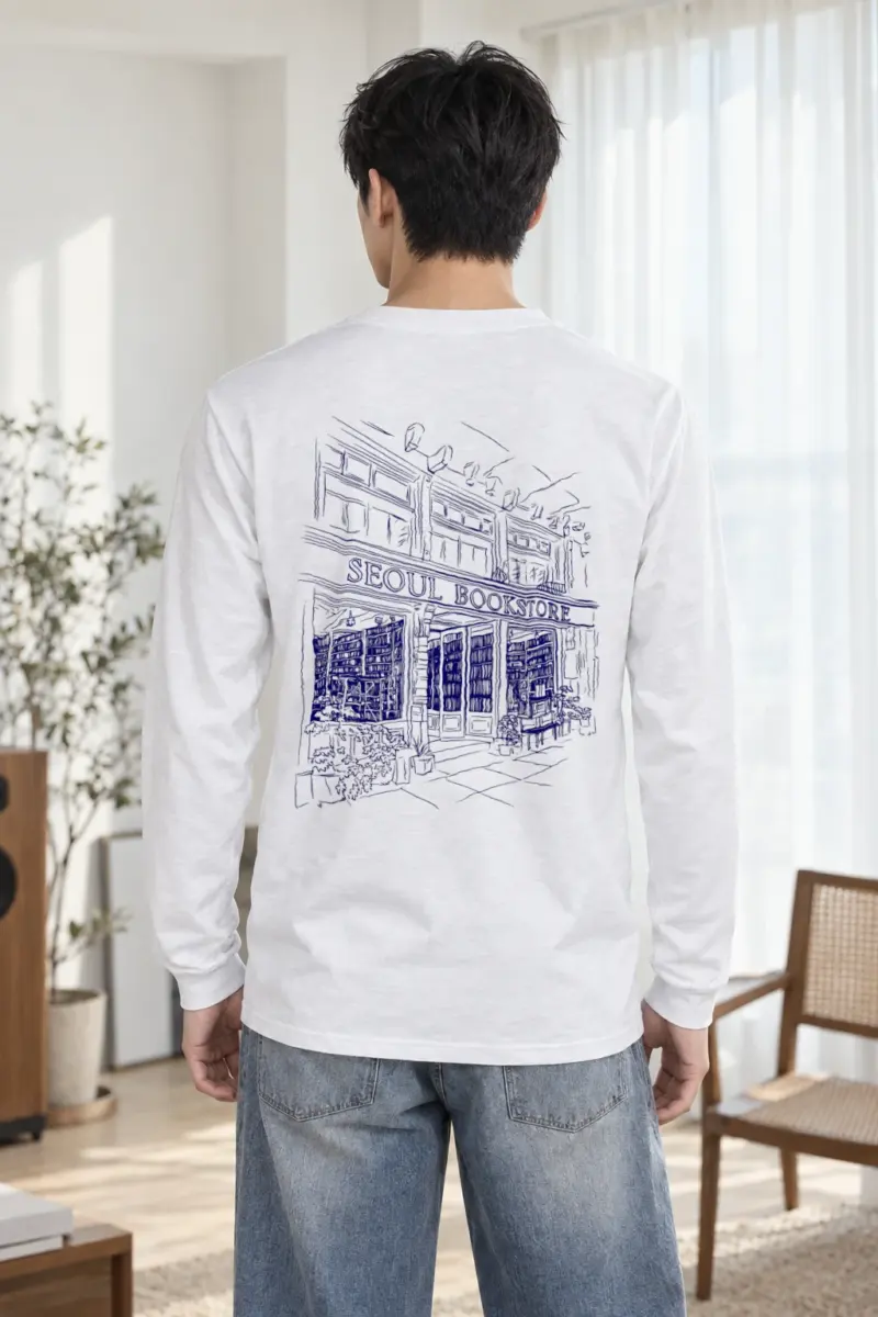 "Seoul Bookstore" Unisex Longsleeve T-shirt