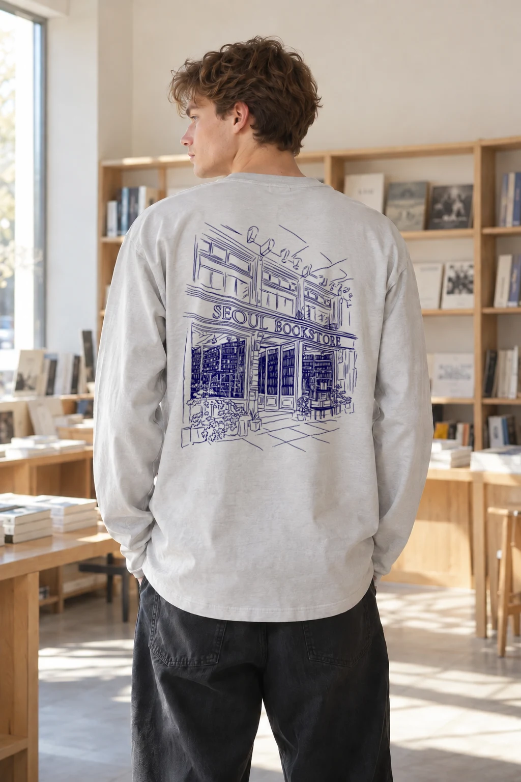 "Seoul Bookstore" Unisex Longsleeve T-shirt | Gildan 2400