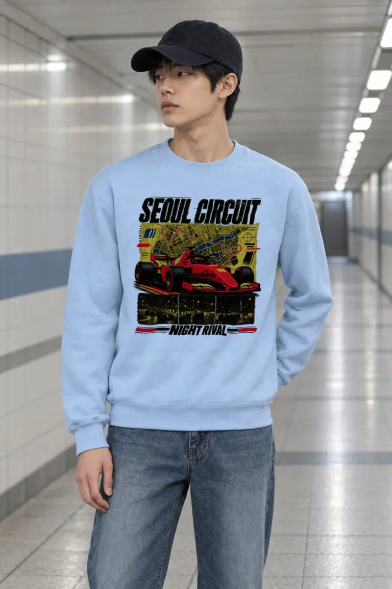 "Seoul Circuit Night Rival" Heavy Blend Unisex Crewneck Sweatshirt