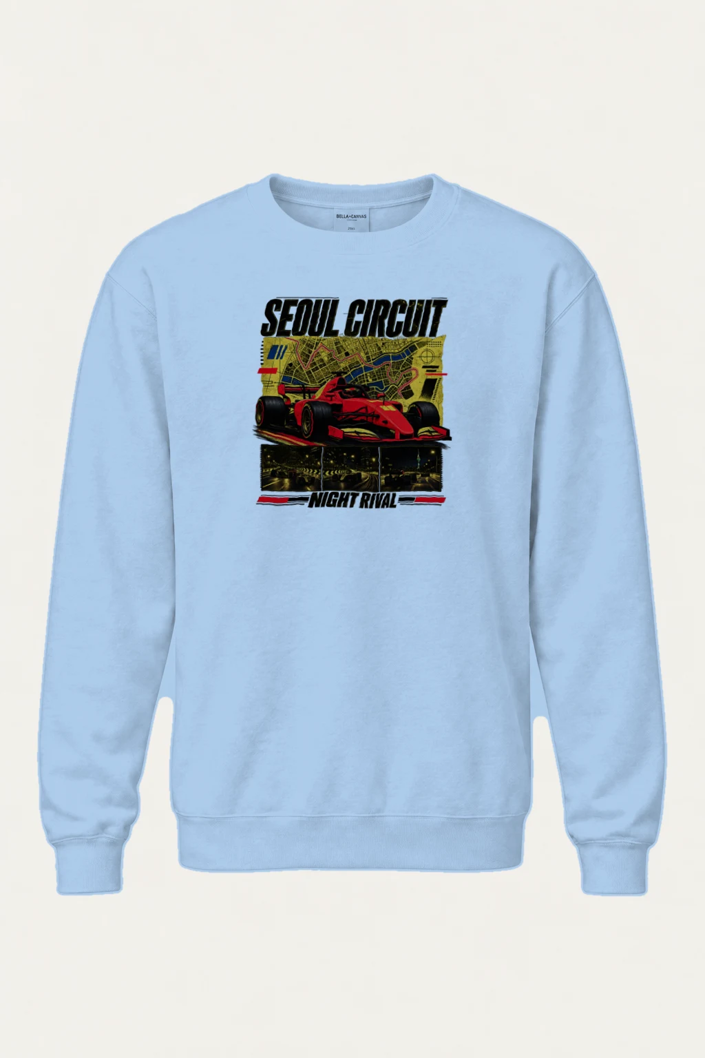 "Seoul Circuit Night Rival" Heavy Blend Unisex Crewneck Sweatshirt | Gildan 18000