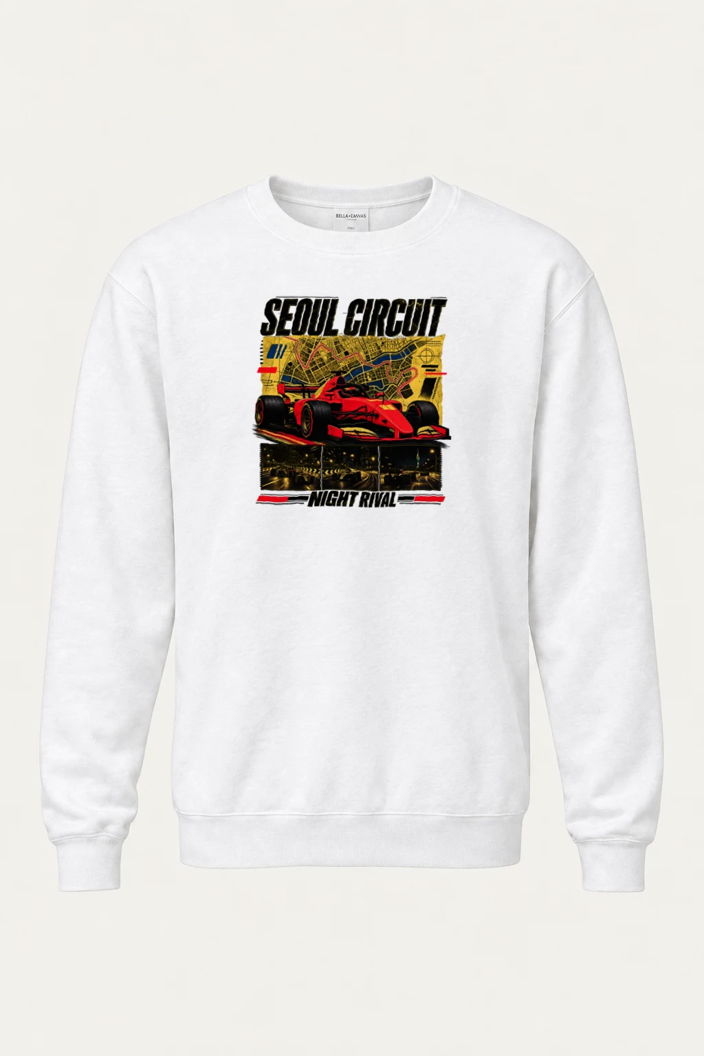 "Seoul Circuit Night Rival" Heavy Blend Unisex Crewneck Sweatshirt | Gildan 18000