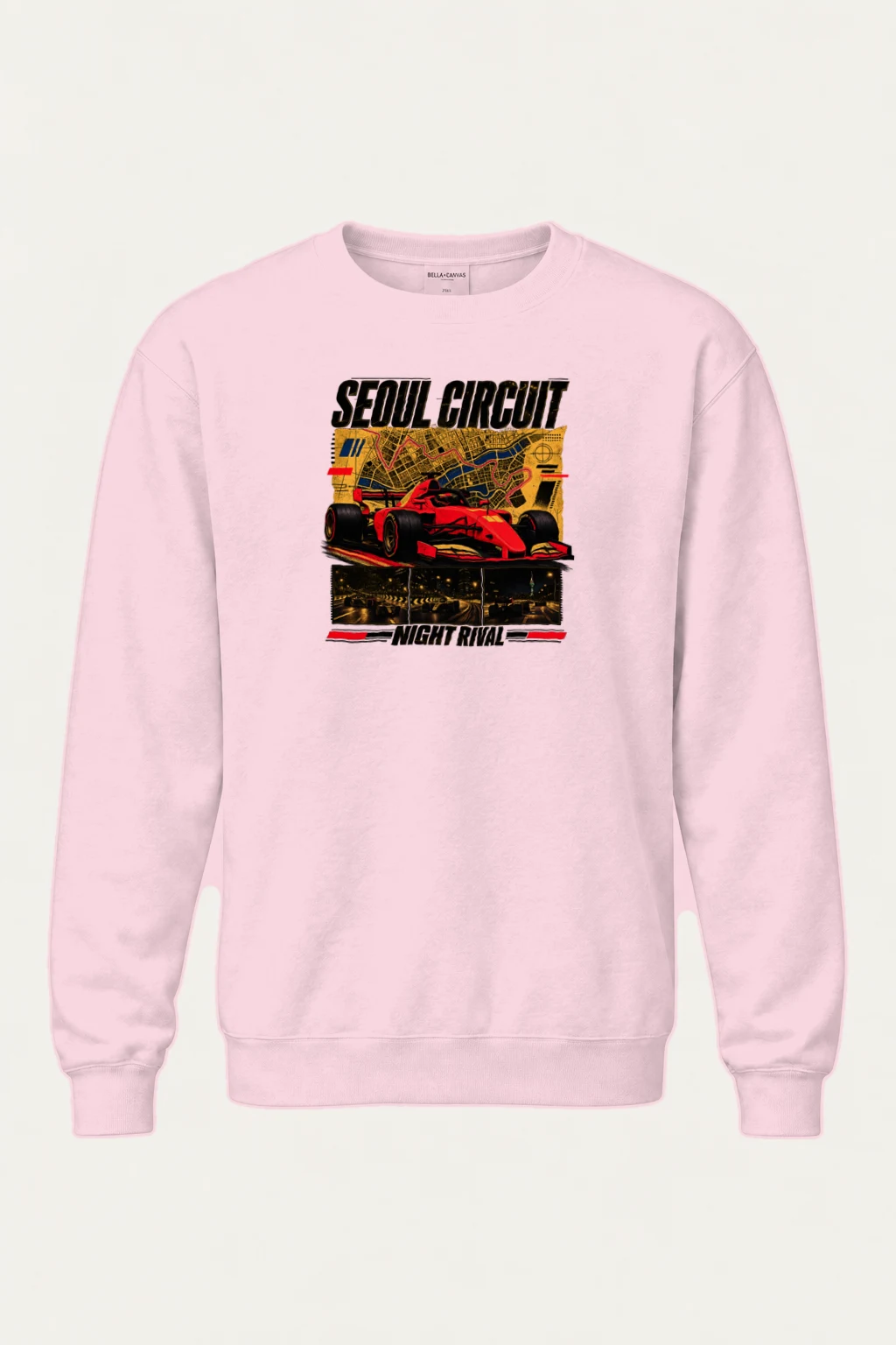 "Seoul Circuit Night Rival" Heavy Blend Unisex Crewneck Sweatshirt | Gildan 18000