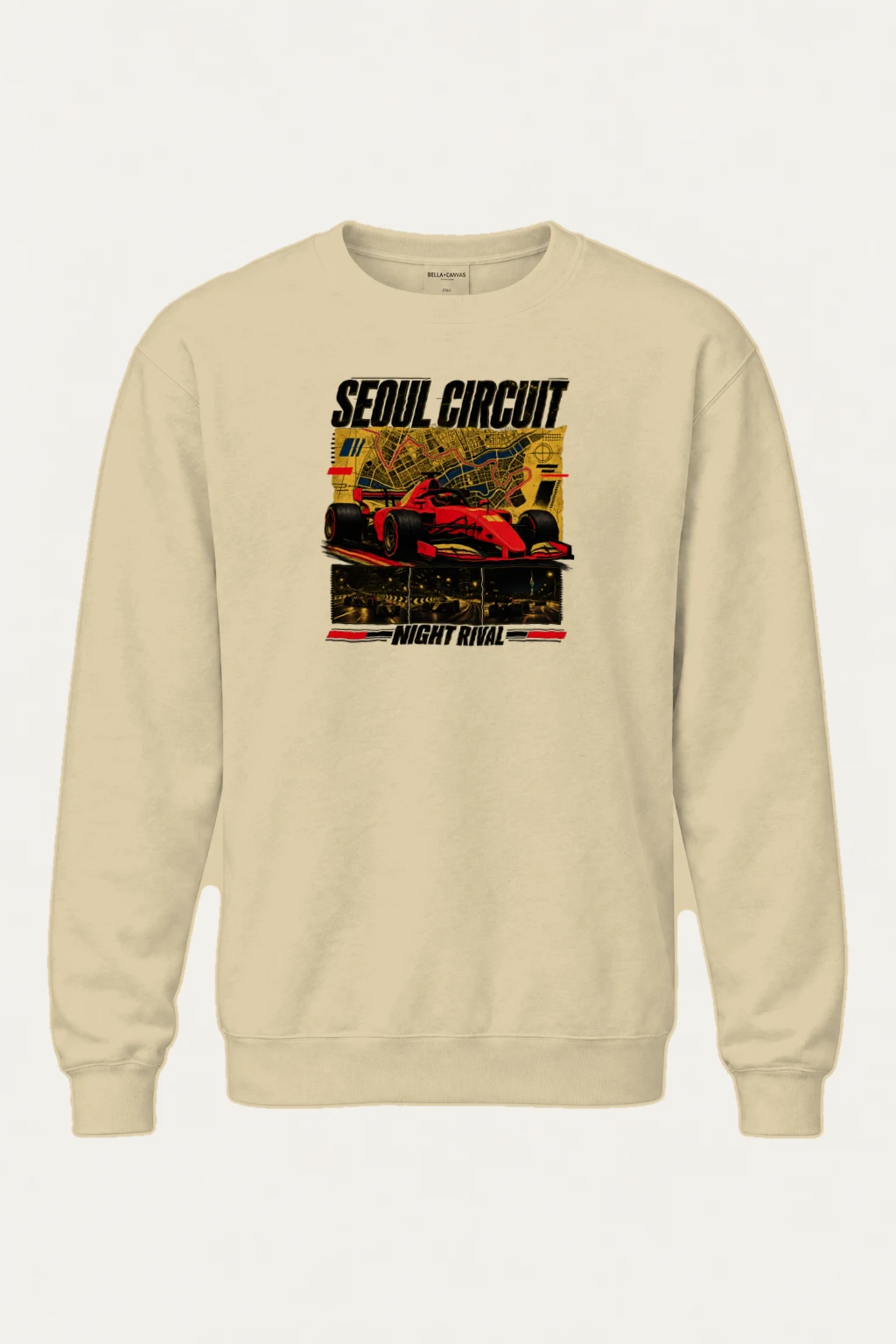 "Seoul Circuit Night Rival" Heavy Blend Unisex Crewneck Sweatshirt | Gildan 18000
