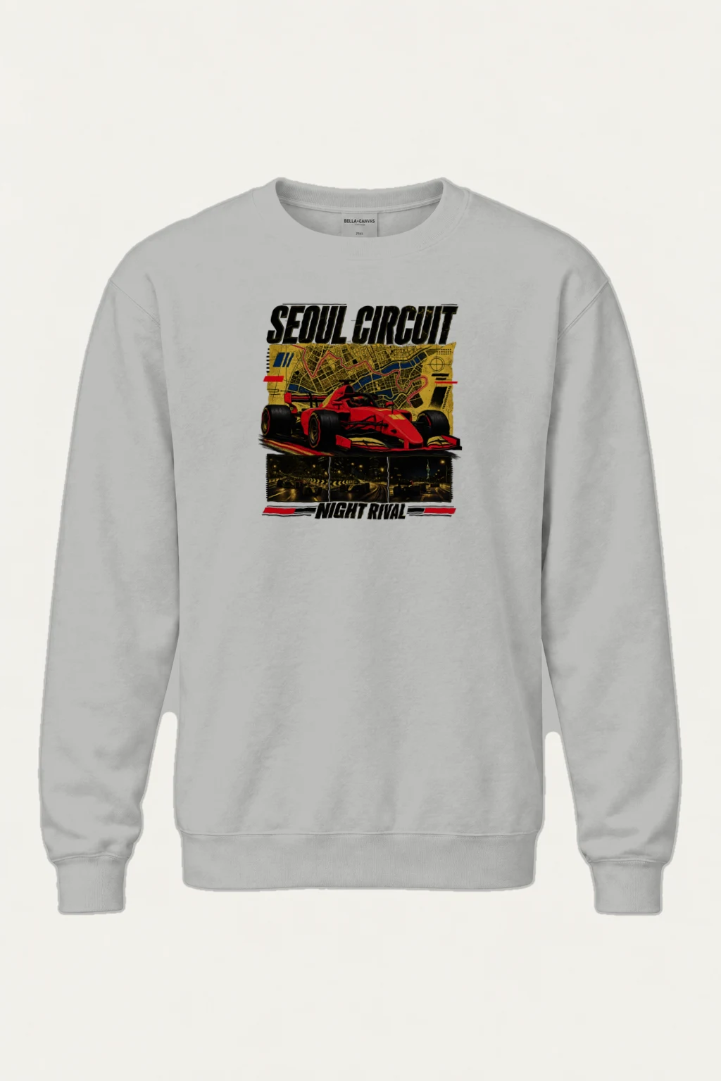 "Seoul Circuit Night Rival" Heavy Blend Unisex Crewneck Sweatshirt | Gildan 18000