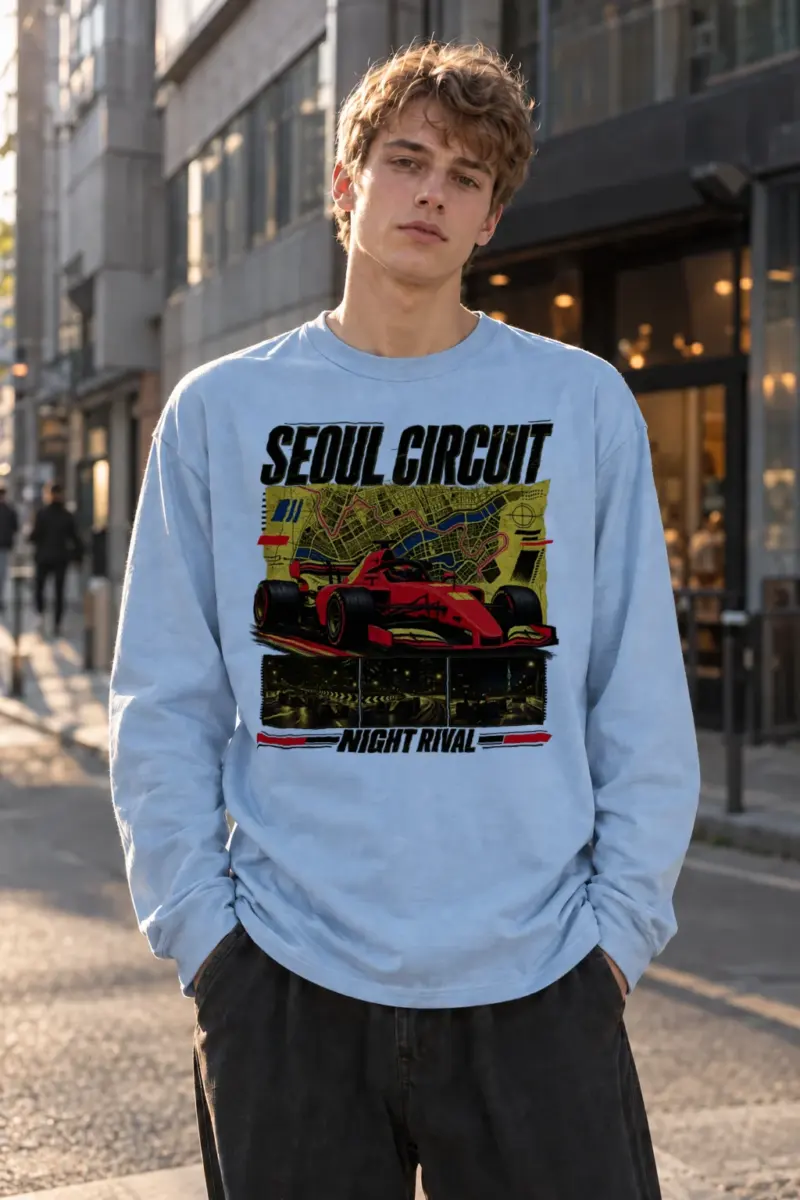 "Seoul Circuit Night Rival" Unisex Longsleeve T-shirt | Gildan 2400