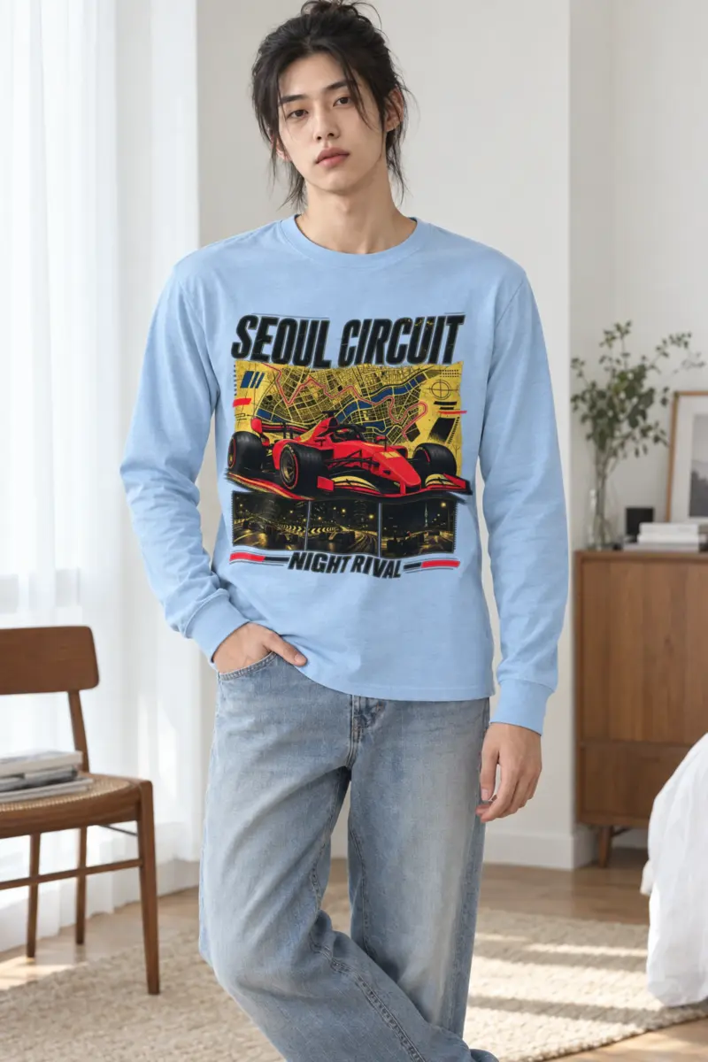 "Seoul Circuit Night Rival" Unisex Longsleeve T-shirt
