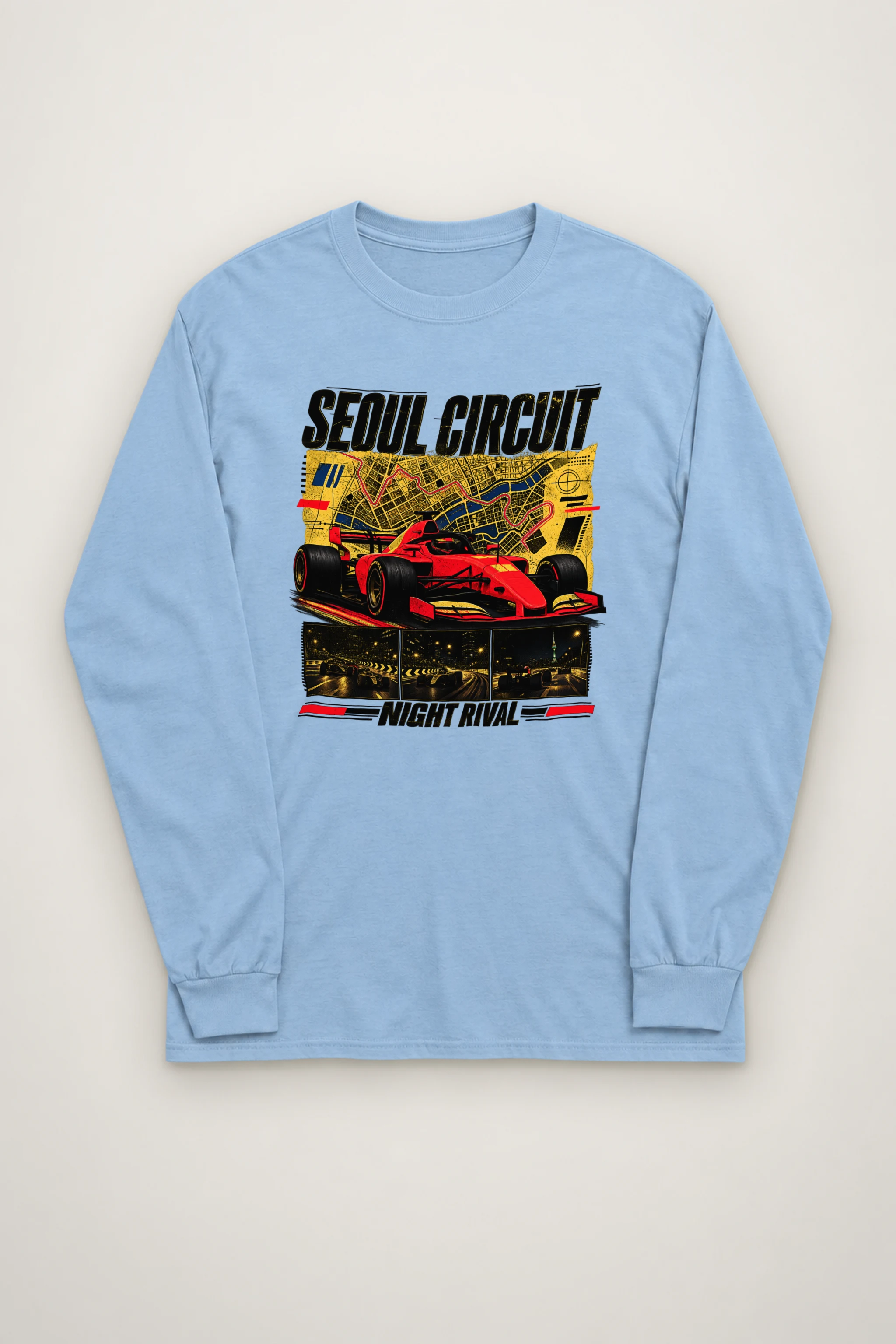 "Seoul Circuit Night Rival" Unisex Longsleeve T-shirt