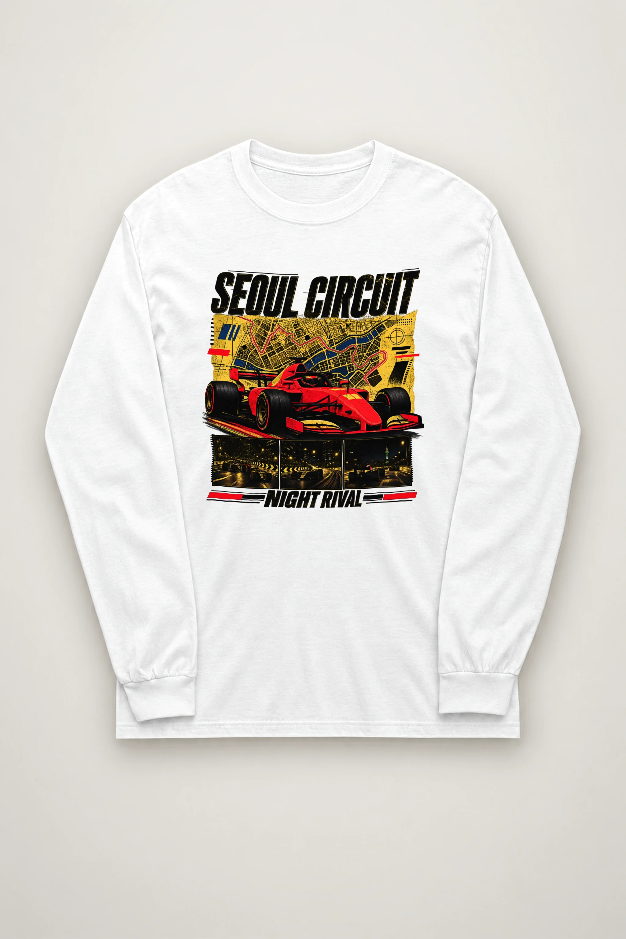 "Seoul Circuit Night Rival" Unisex Longsleeve T-shirt