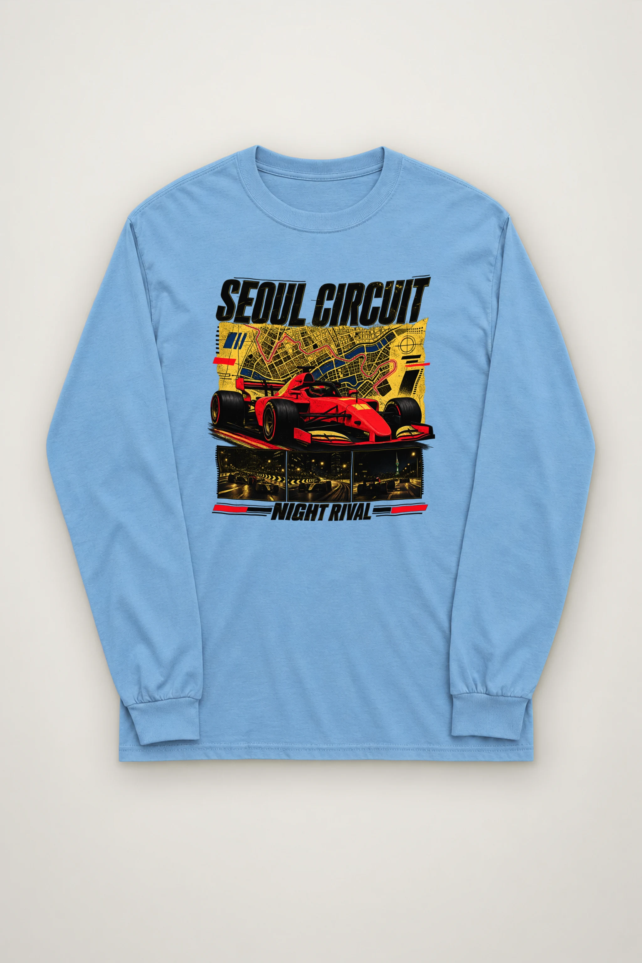 "Seoul Circuit Night Rival" Unisex Longsleeve T-shirt