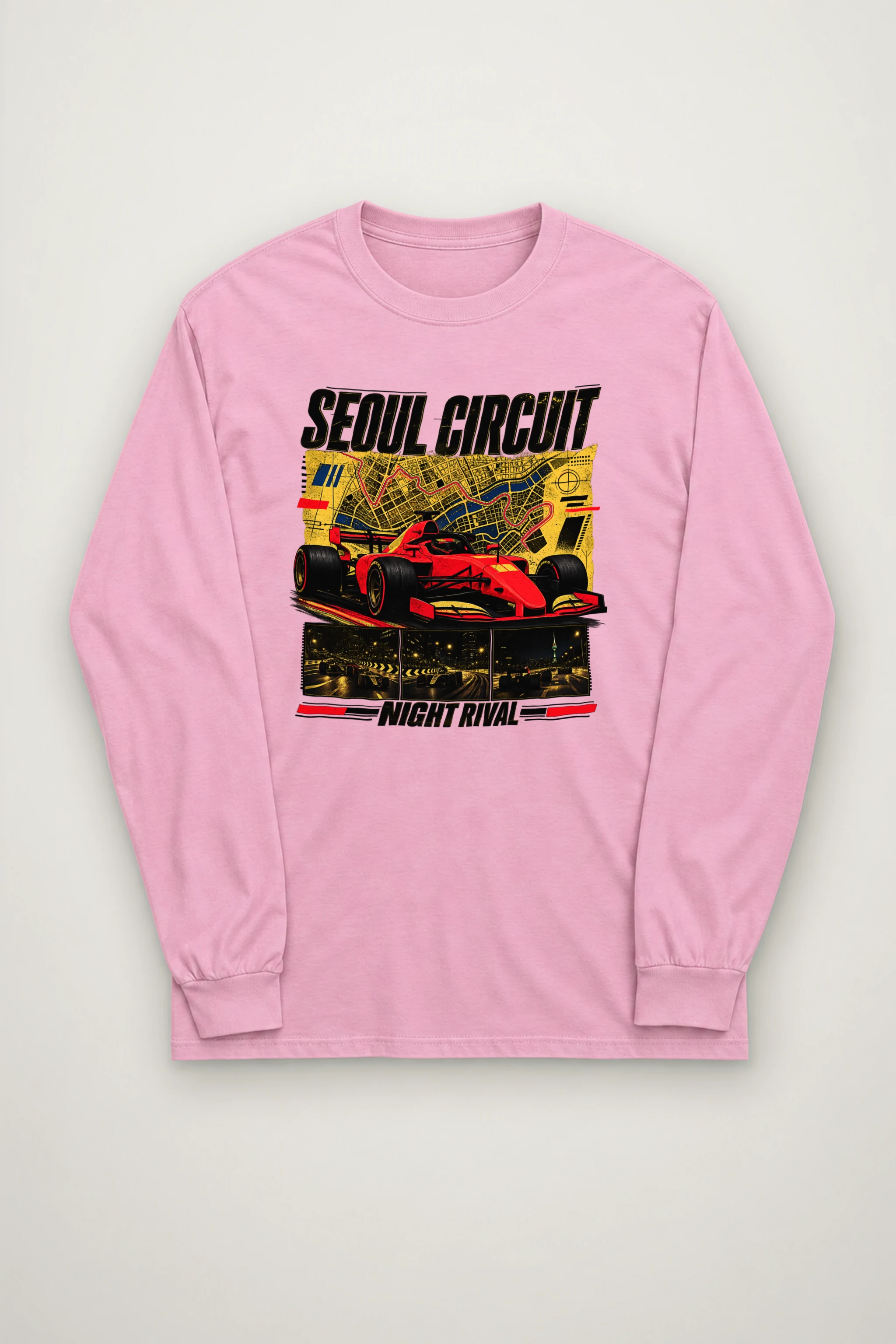 "Seoul Circuit Night Rival" Unisex Longsleeve T-shirt