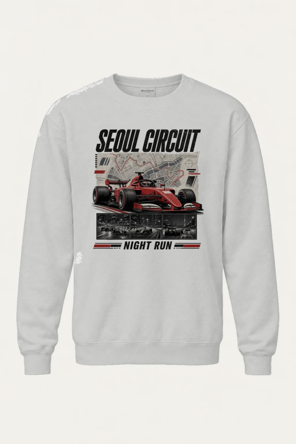 "Seoul Circuit Night Run" Heavy Blend Unisex Crewneck Sweatshirt | Gildan 18000