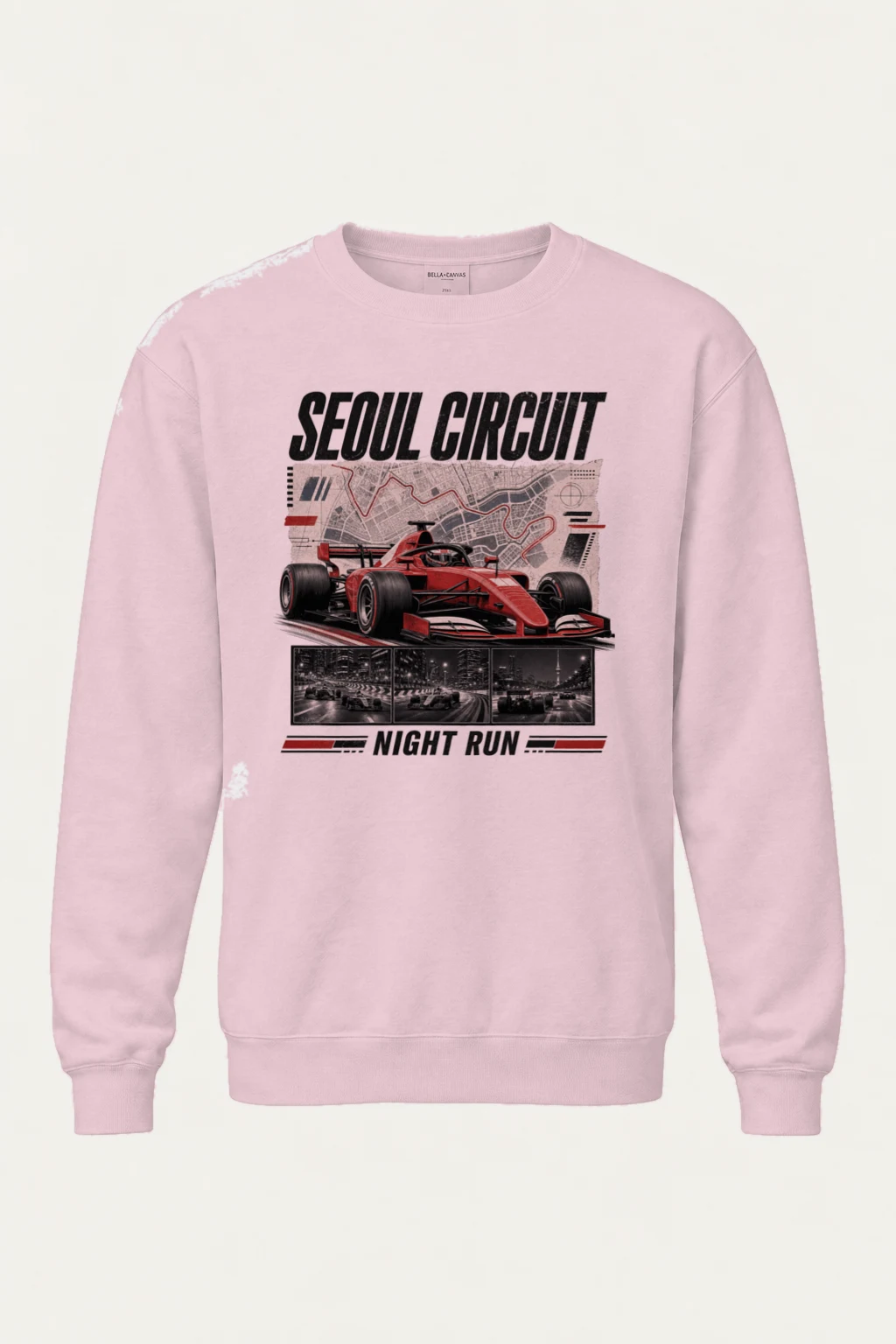 "Seoul Circuit Night Run" Heavy Blend Unisex Crewneck Sweatshirt | Gildan 18000