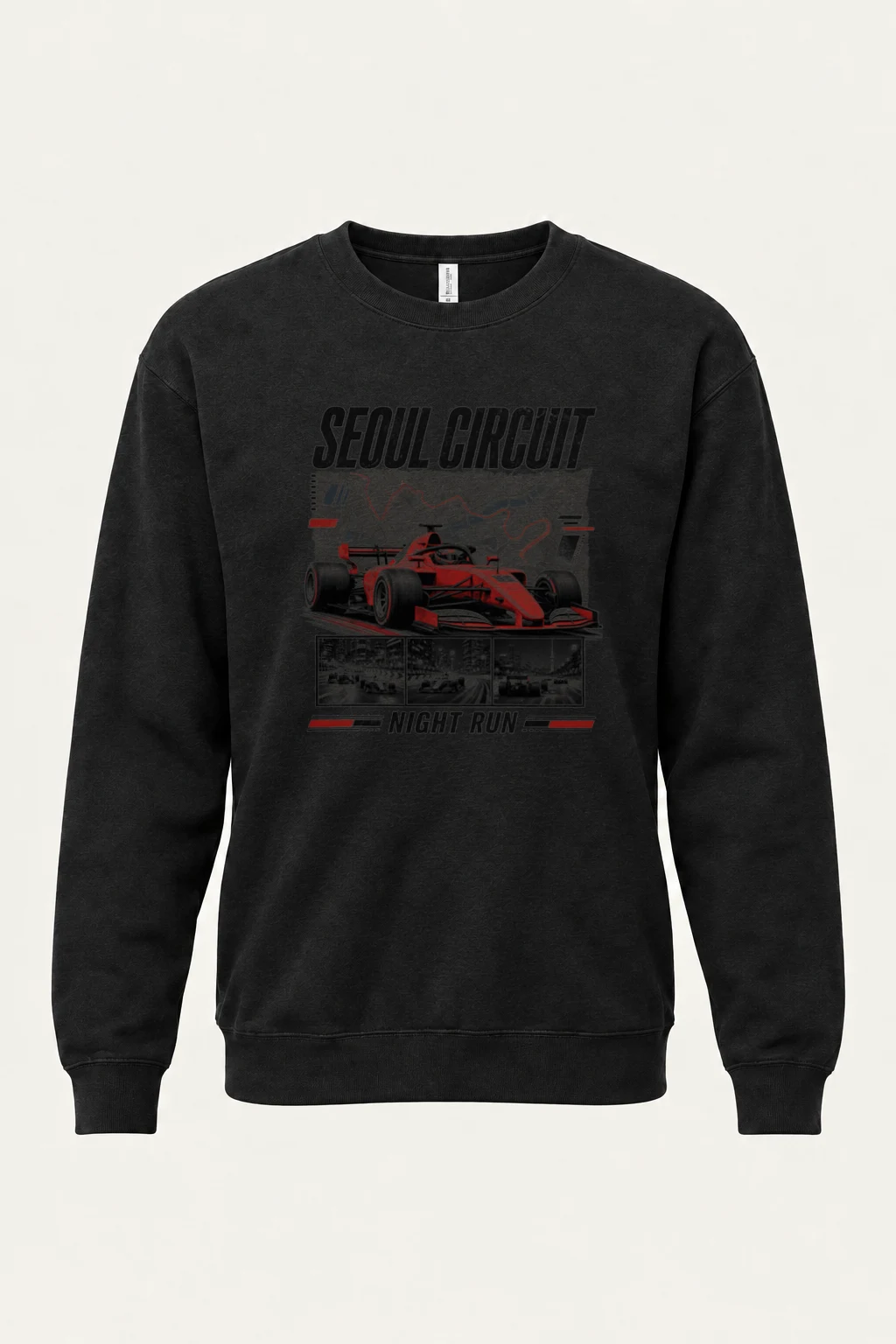 "Seoul Circuit Night Run" Heavy Blend Unisex Crewneck Sweatshirt | Gildan 18000