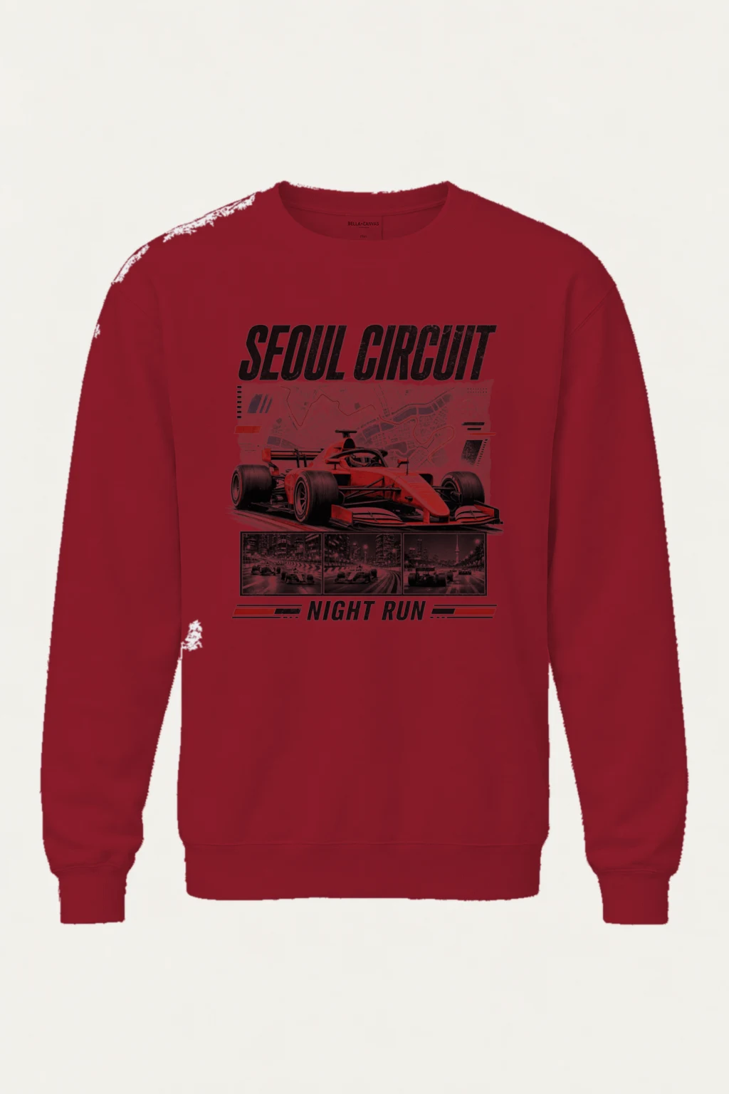 "Seoul Circuit Night Run" Heavy Blend Unisex Crewneck Sweatshirt | Gildan 18000