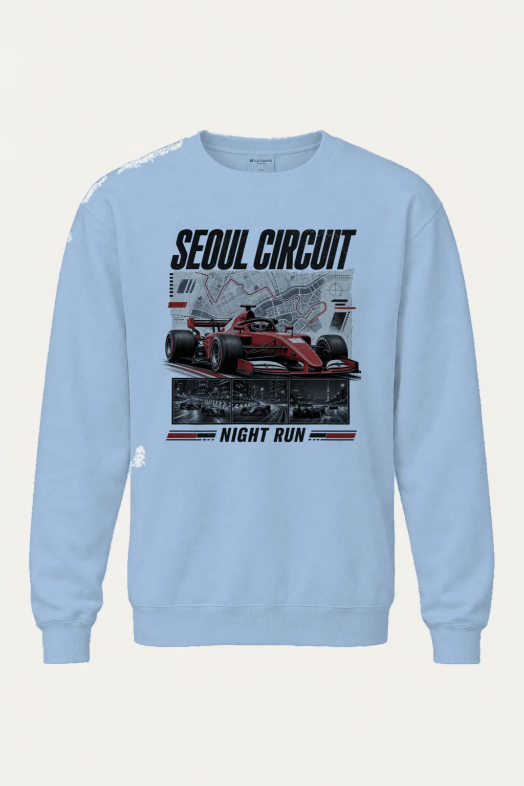 "Seoul Circuit Night Run" Heavy Blend Unisex Crewneck Sweatshirt | Gildan 18000