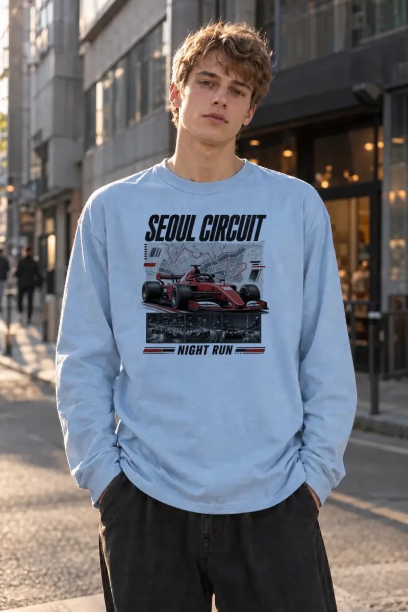 "Seoul Circuit Night Run" Unisex Longsleeve T-shirt | Gildan 2400