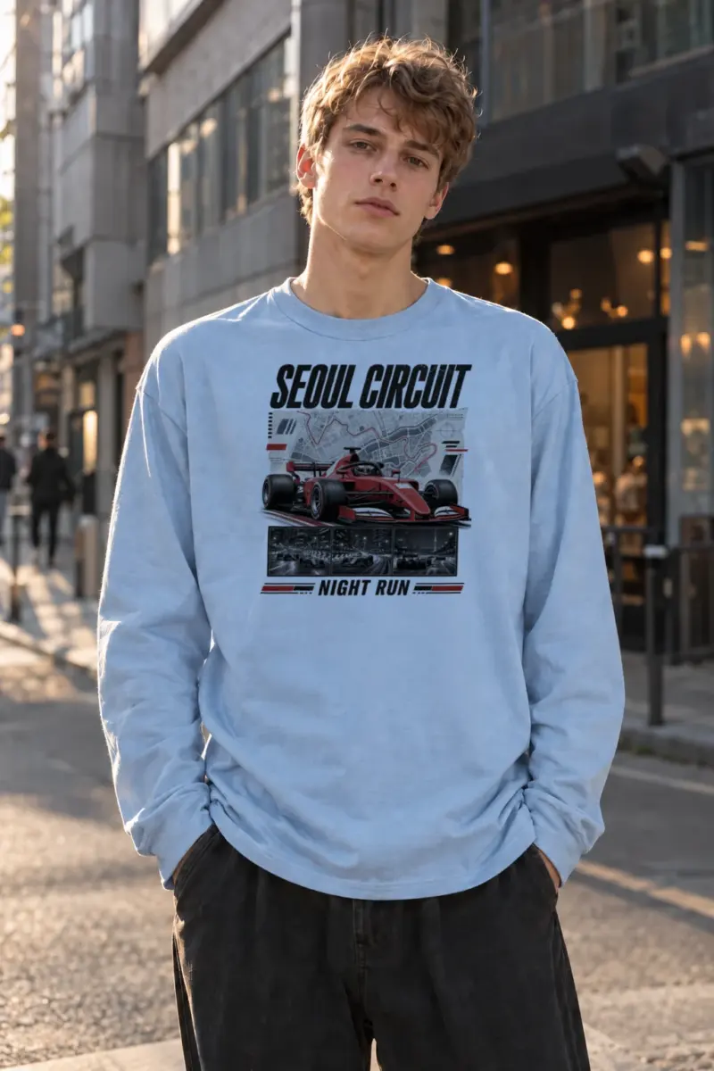 "Seoul Circuit Night Run" Unisex Longsleeve T-shirt | Gildan 2400