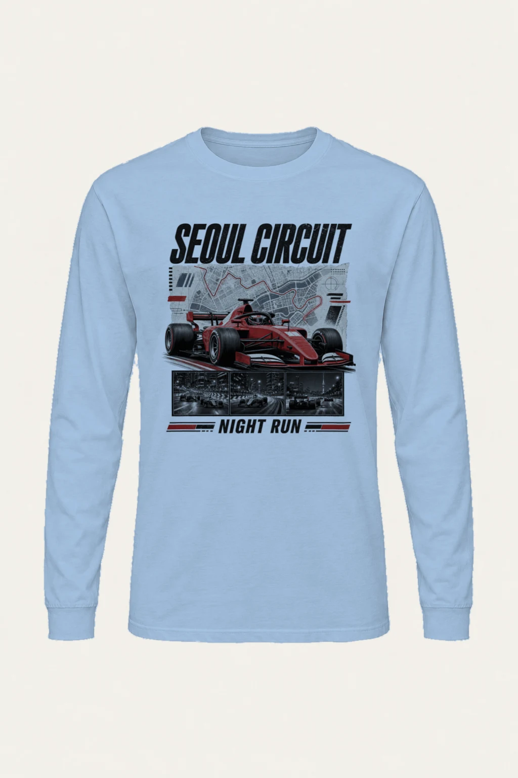 "Seoul Circuit Night Run" Unisex Longsleeve T-shirt | Gildan 2400