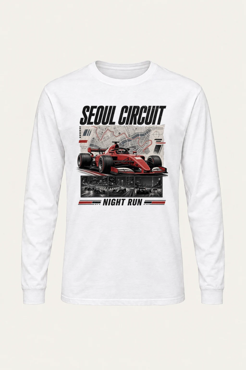 "Seoul Circuit Night Run" Unisex Longsleeve T-shirt | Gildan 2400