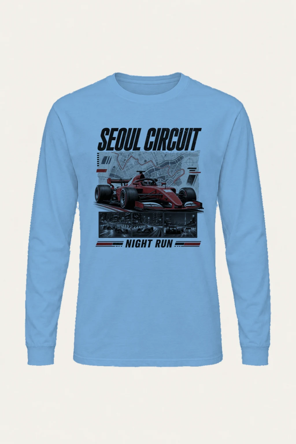 "Seoul Circuit Night Run" Unisex Longsleeve T-shirt | Gildan 2400