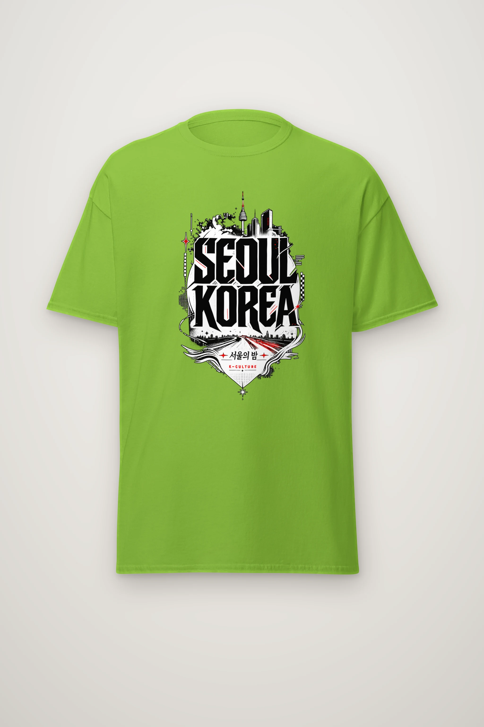 "Seoul City Collage" Heavyweight Unisex Crewneck T-shirt
