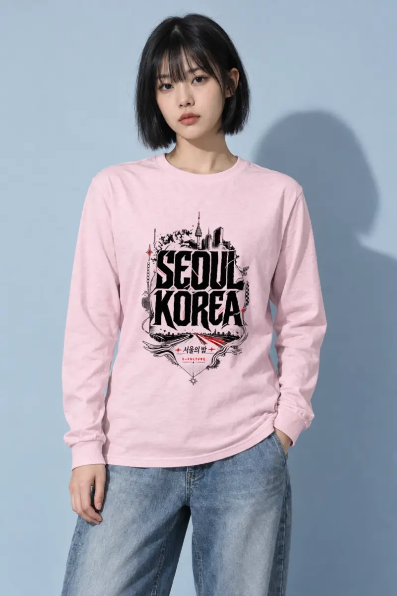 "Seoul City Collage" Unisex Longsleeve T-shirt