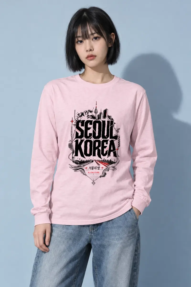 "Seoul City Collage" Unisex Longsleeve T-shirt